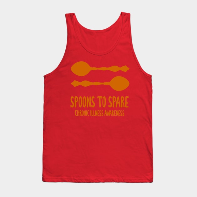 Spoons To Spare - Chronic Illness Awareness (Orange) Tank Top by KelseyLovelle